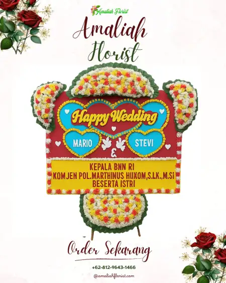 Papan Bunga Pernikahan Sumberteguh